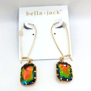 New Bella Jack Rainbow Iridescent Drop Dangle Crystal Earring
